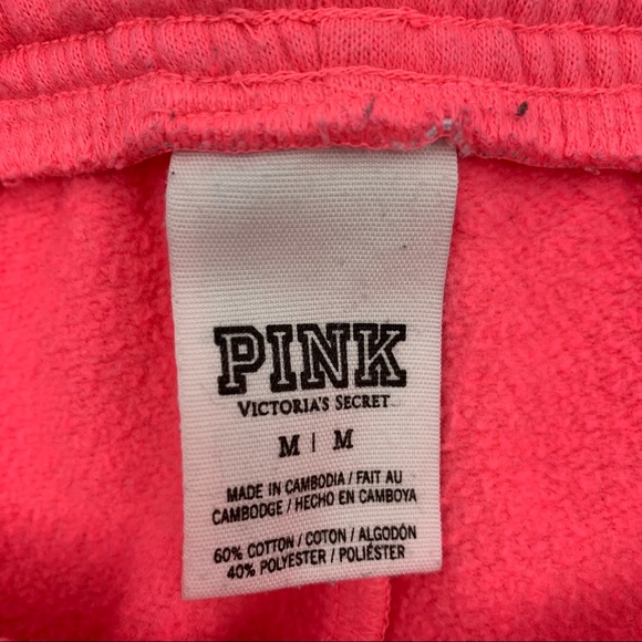 PINK Victoria Secret Sweat Pants Size M Pink - Picture 4 of 10